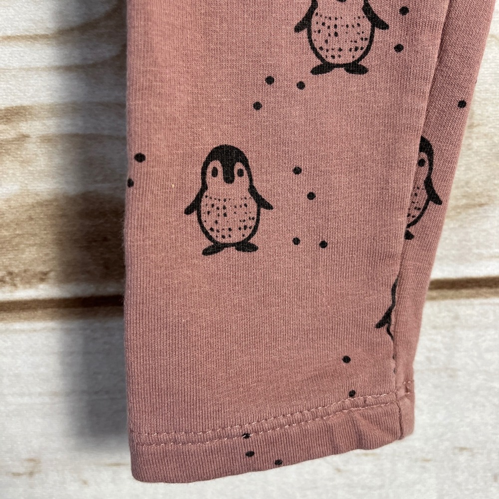 Zara Kids Penguin Print Winter Cotton Lounge Pants Size 2-3 - Picture 3 of 5